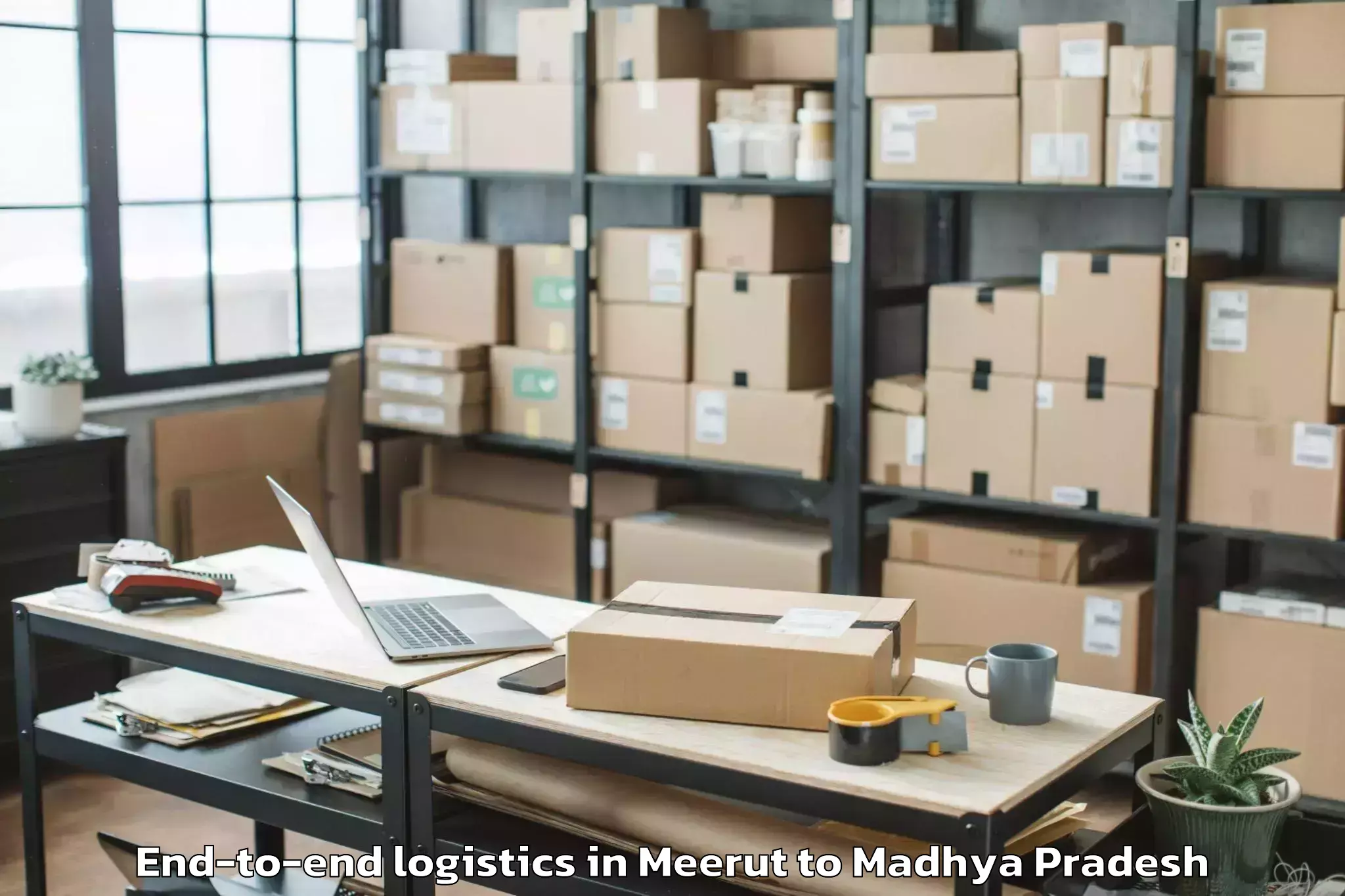 Trusted Meerut to Khandwa End To End Logistics